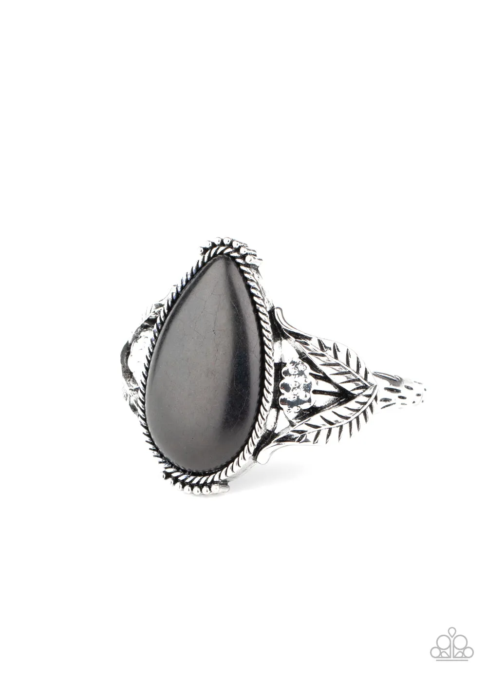 Paparazzi Blooming Oasis - Black Cuff Bracelet