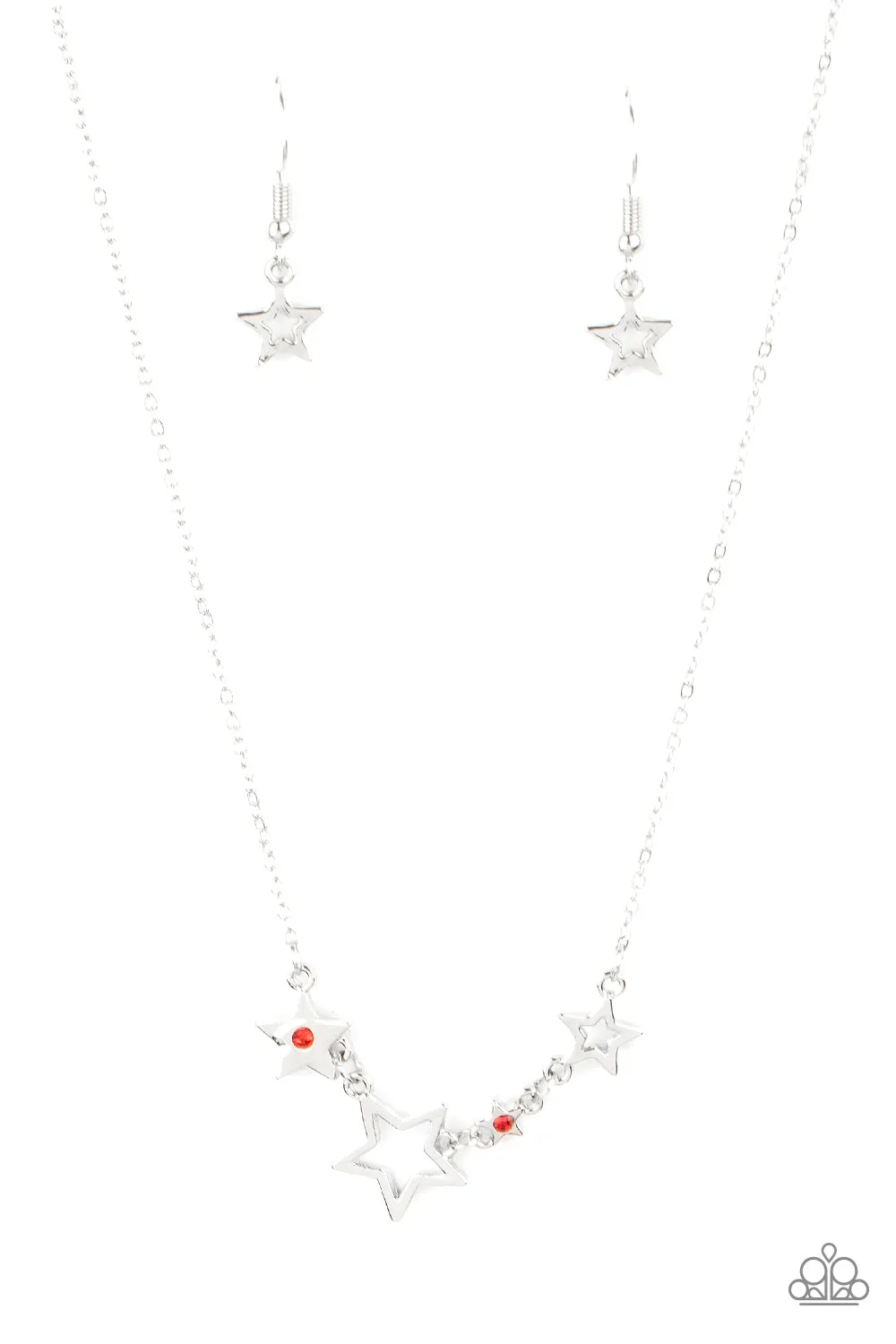 Paparazzi - Proudly Patriotic - Red Star Necklace