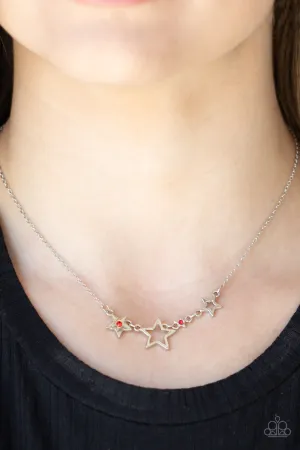 Paparazzi - Proudly Patriotic - Red Star Necklace