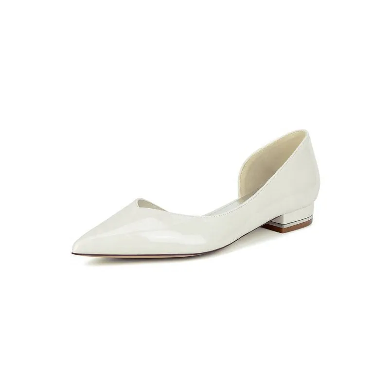 Pointed-Toe Flats with a Sleek Finish