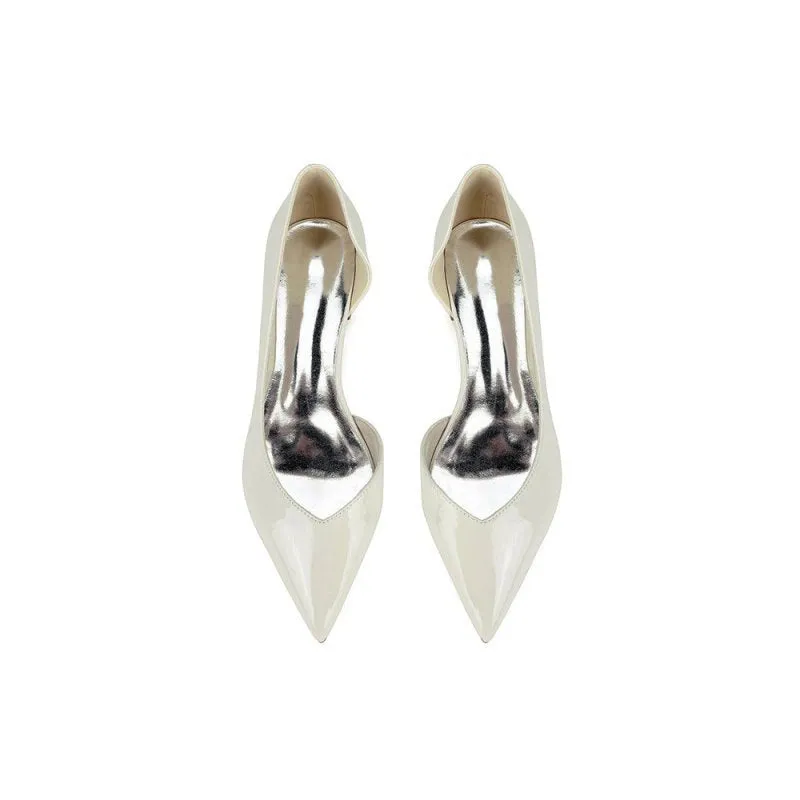 Pointed-Toe Flats with a Sleek Finish