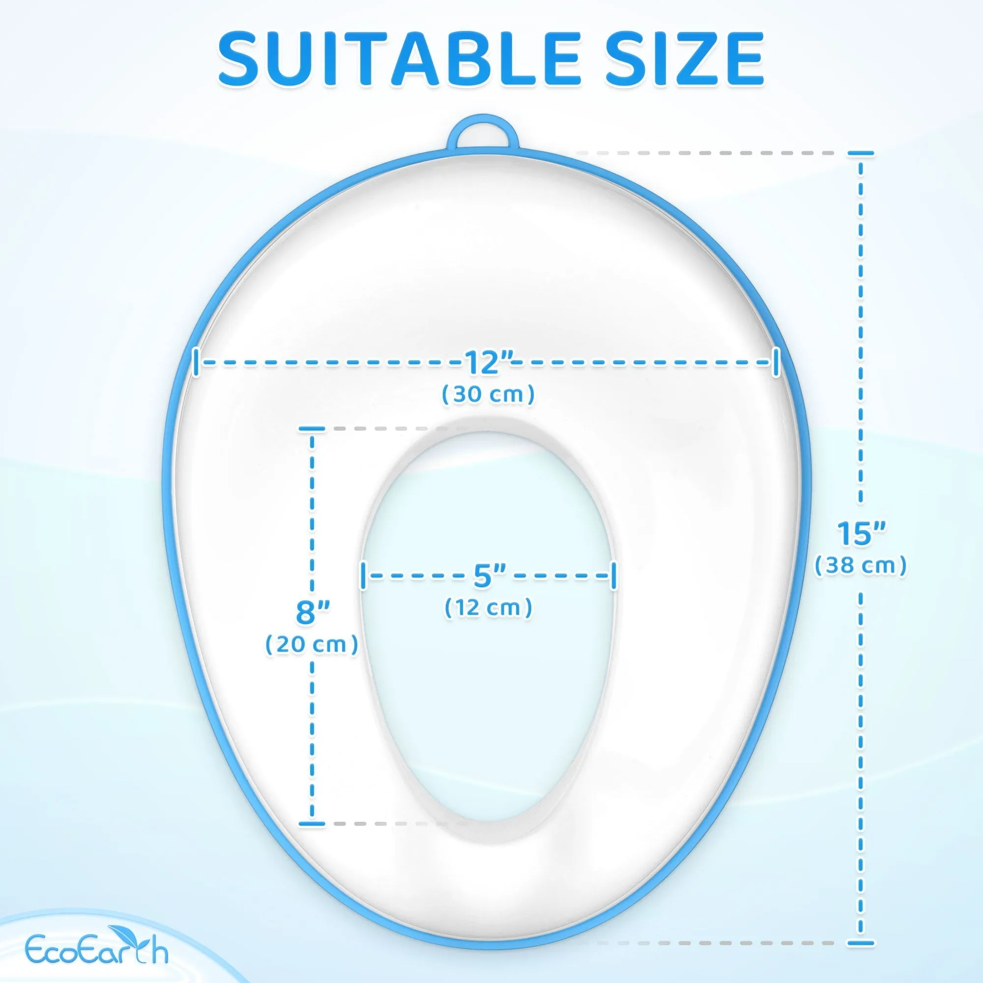 Potty Training Seat W/ Splash Guard, Toddler Safe-Potty Seat by EcoEarth