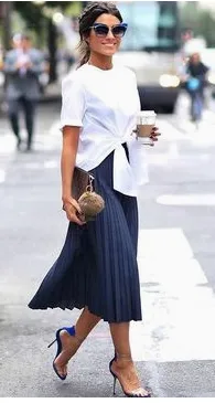 Prada navy cotton skirt Size 6UK