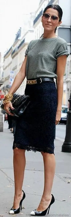 Prada navy cotton skirt Size 6UK