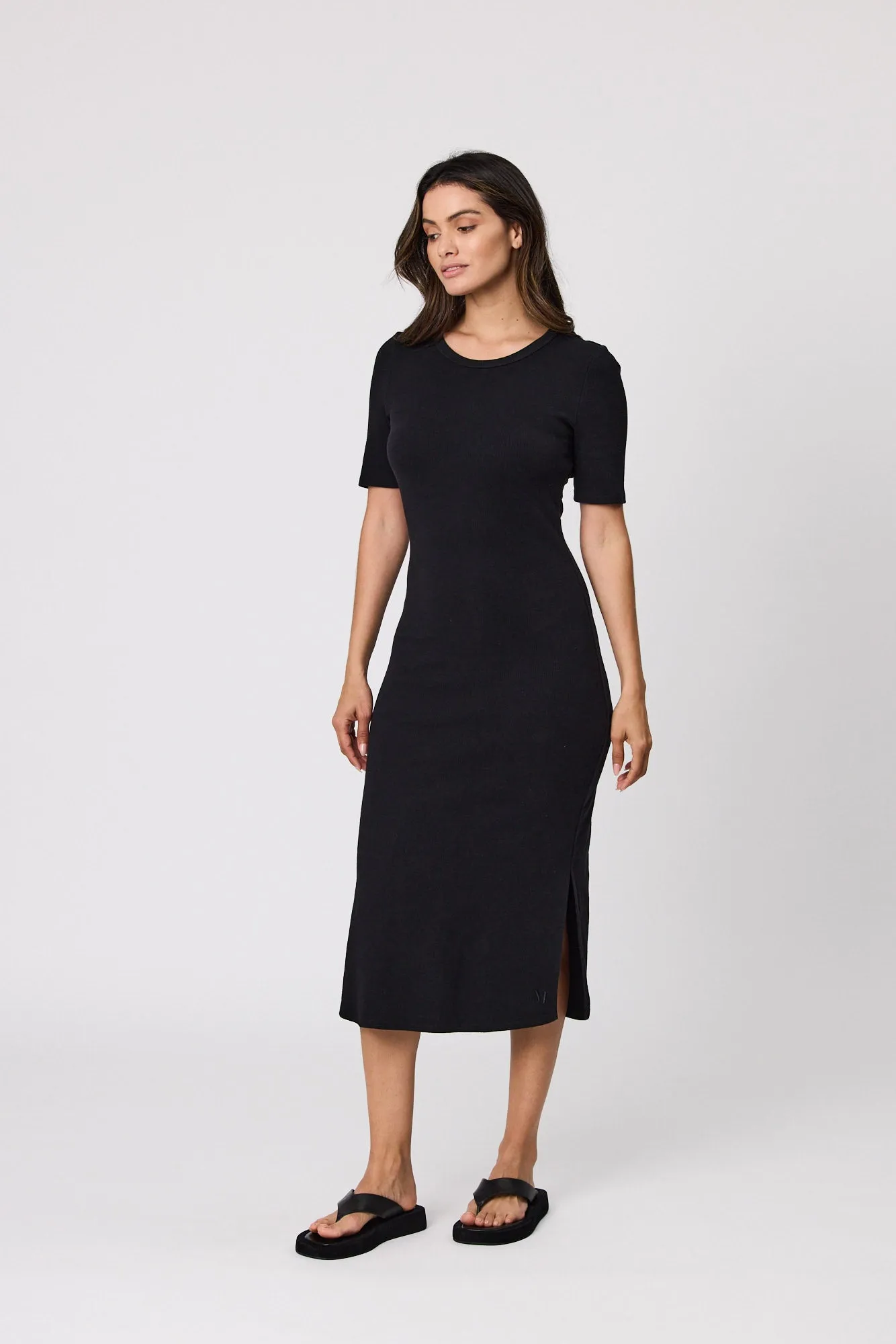Ready Rib Dress - Black