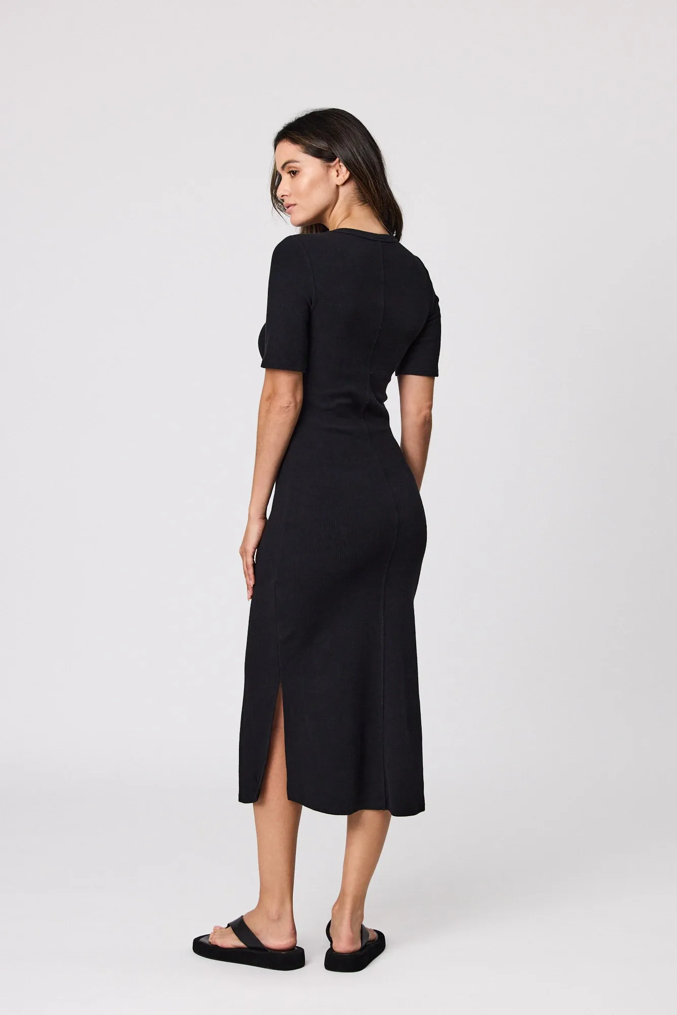 Ready Rib Dress - Black
