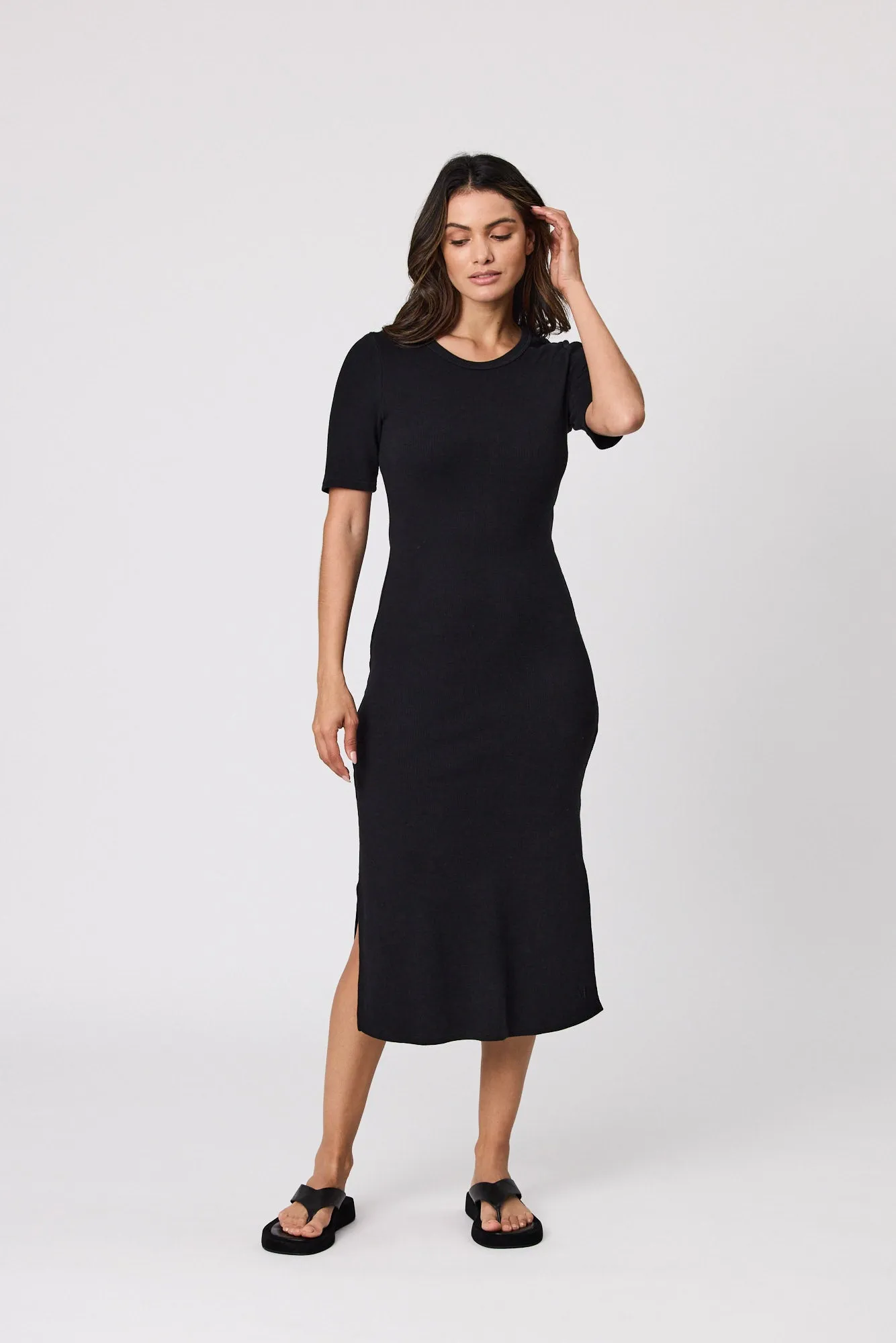 Ready Rib Dress - Black