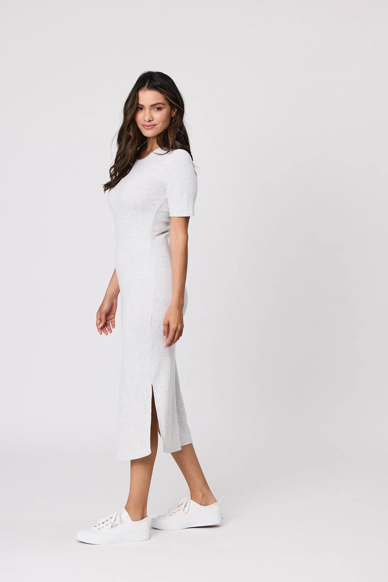 Ready Rib Dress - Oatmeal
