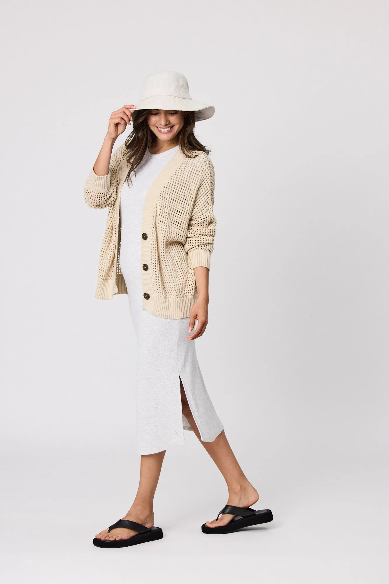 Ready Rib Dress - Oatmeal