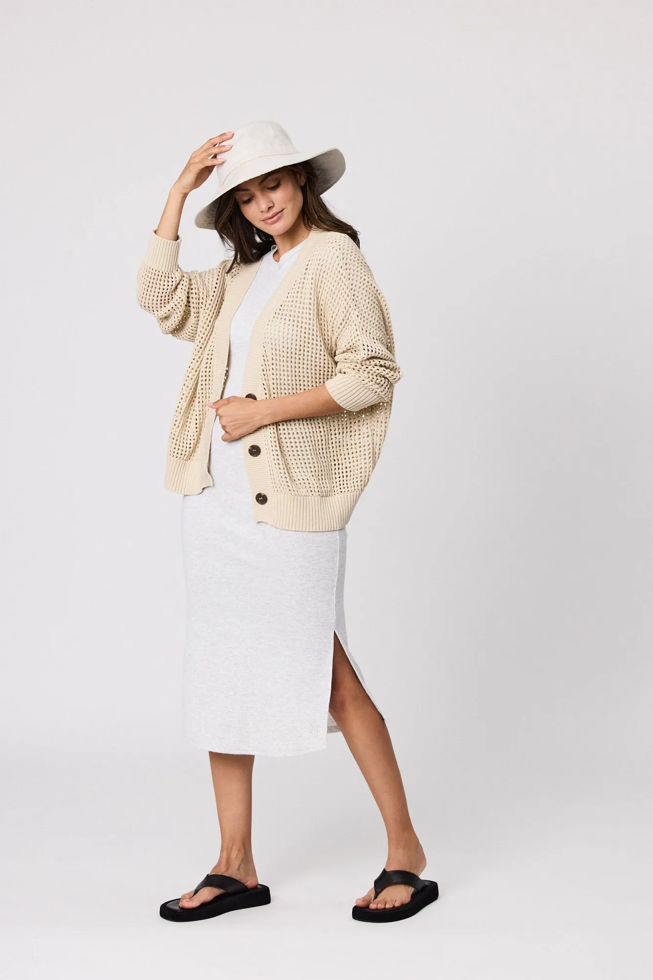 Ready Rib Dress - Oatmeal