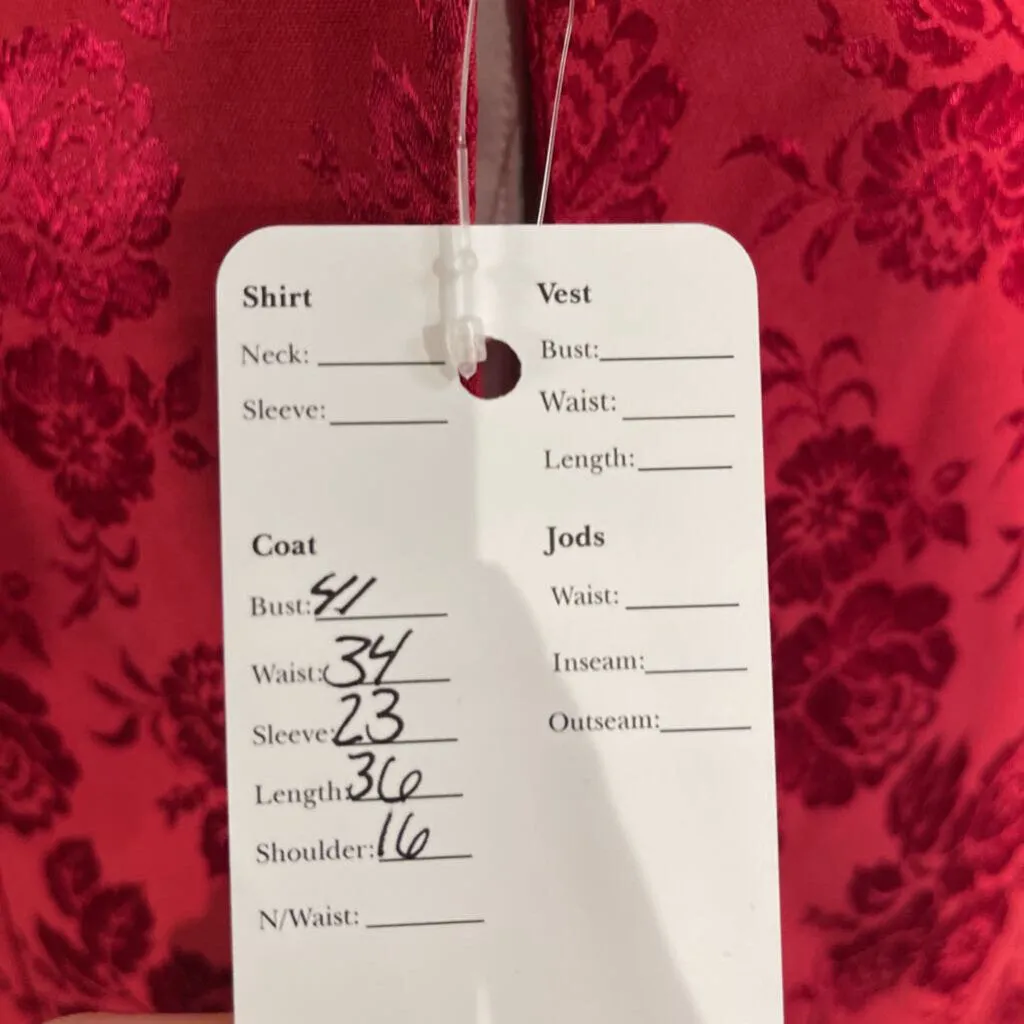 Red Daycoat with Roses