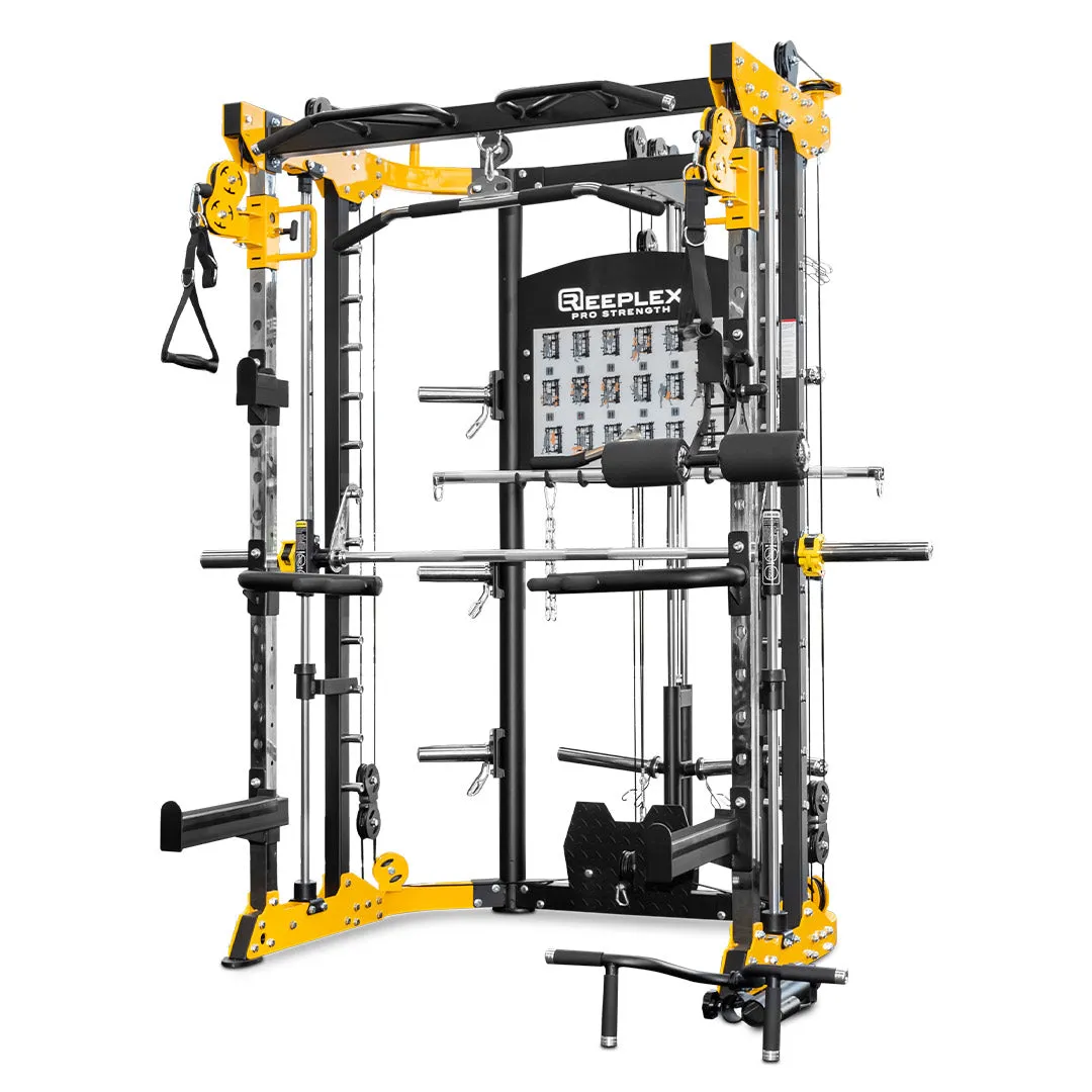 Reeplex Cbt-PL Multi Station Gym   Fid Bench   Leg Press   100kg Weight Plates   Olympic Barbell