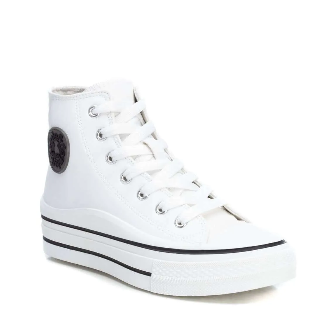 Refresh White High Top Platform Trainers