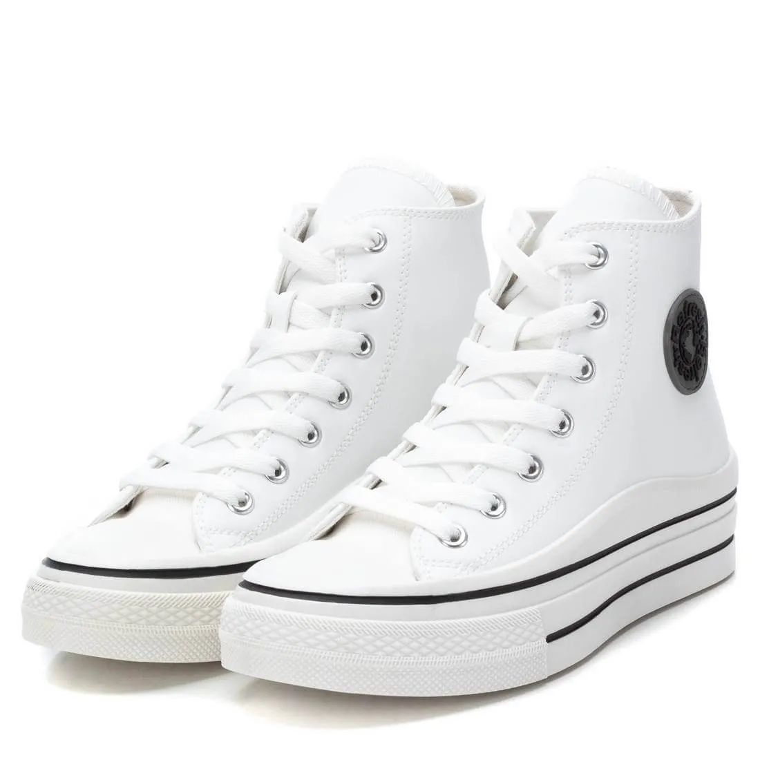 Refresh White High Top Platform Trainers