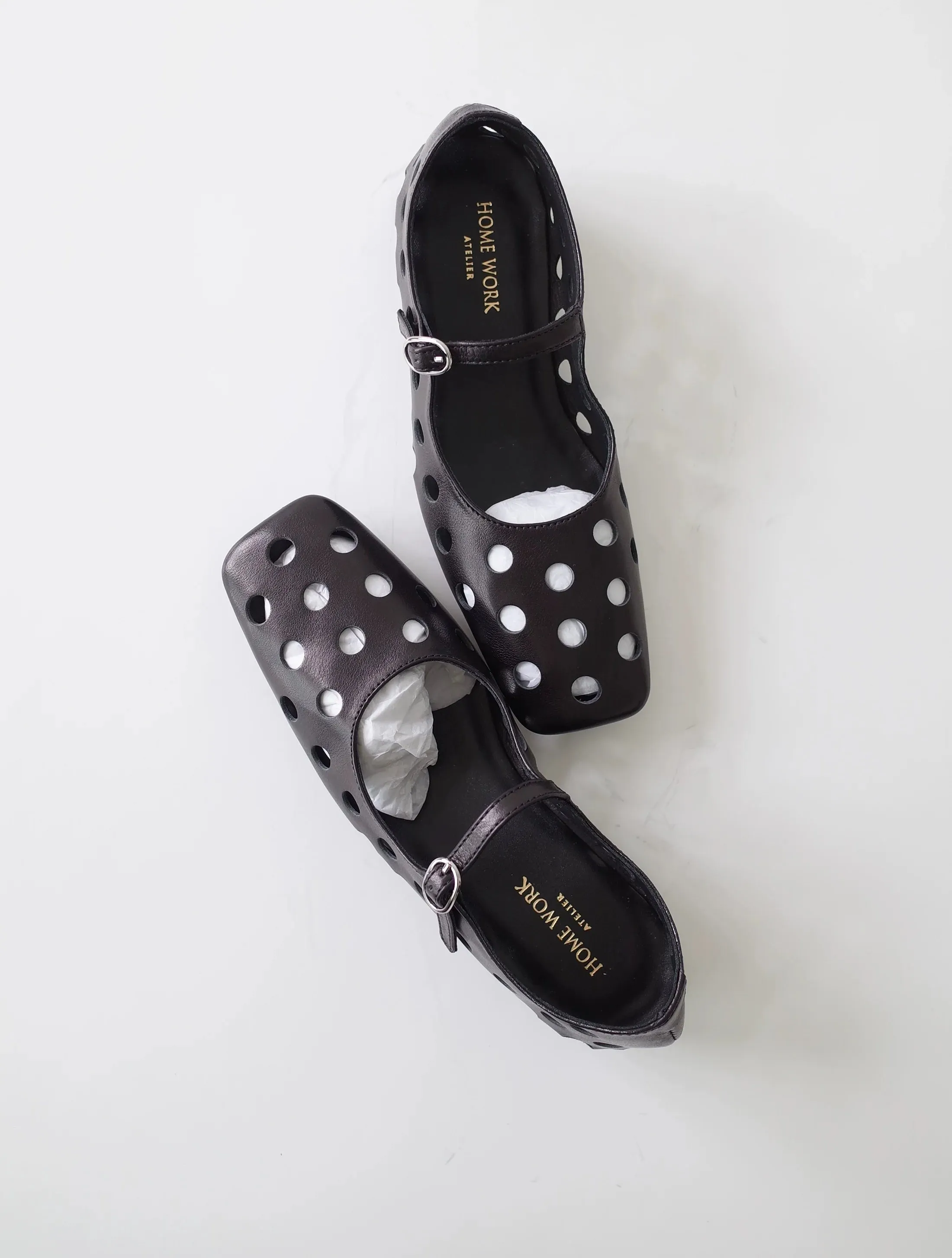 Retro Perforated Mary Jane Shoes