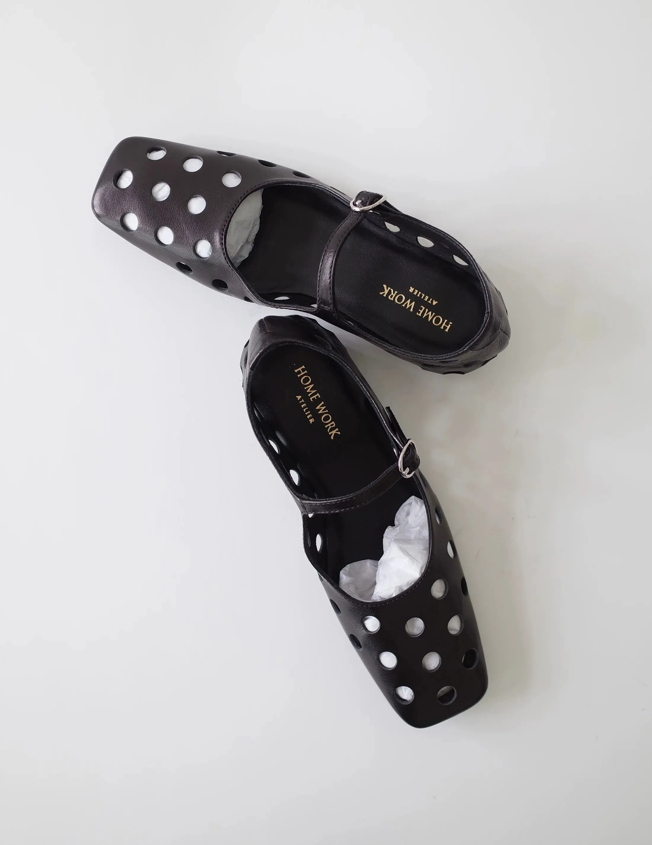 Retro Perforated Mary Jane Shoes