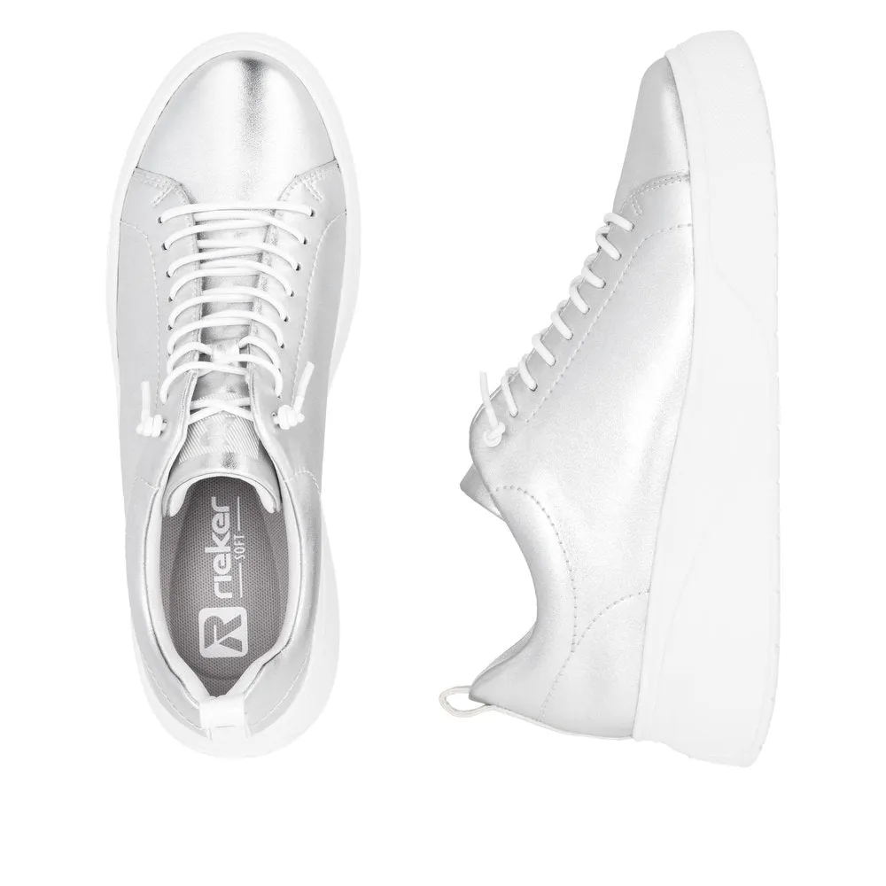 Rieker Sport Classic Trainer Silver/White