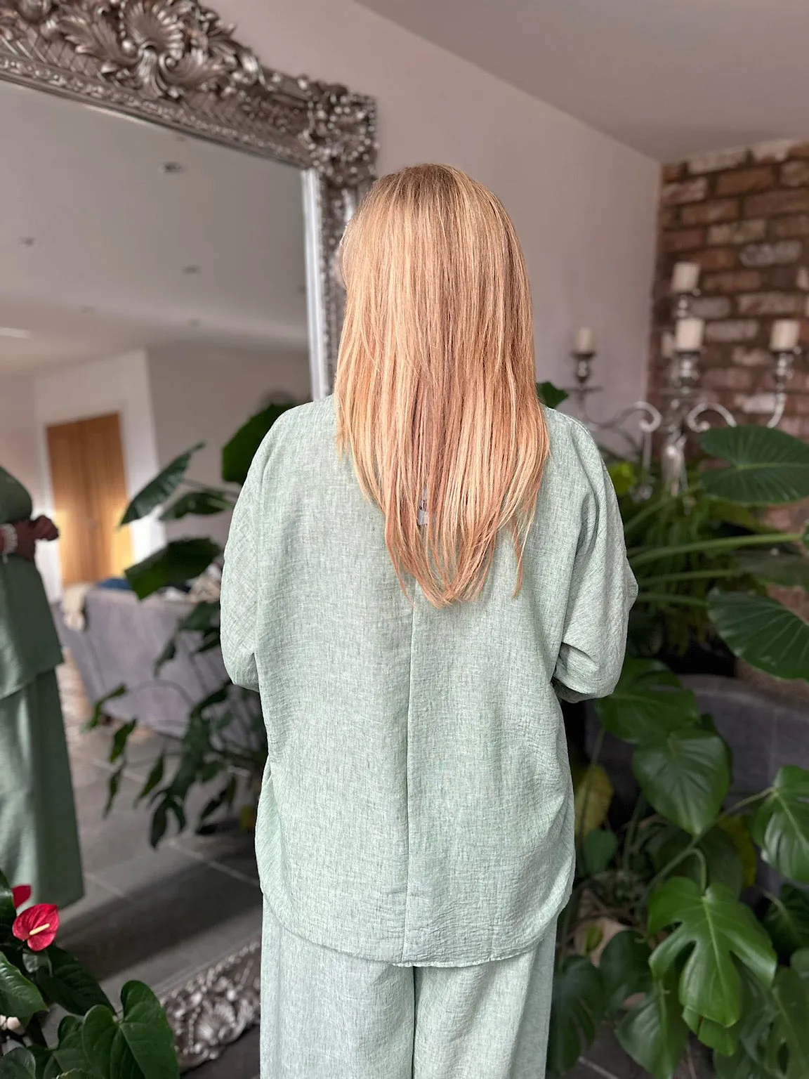 Sage Short Sleeve Round Neck Top Kirsty