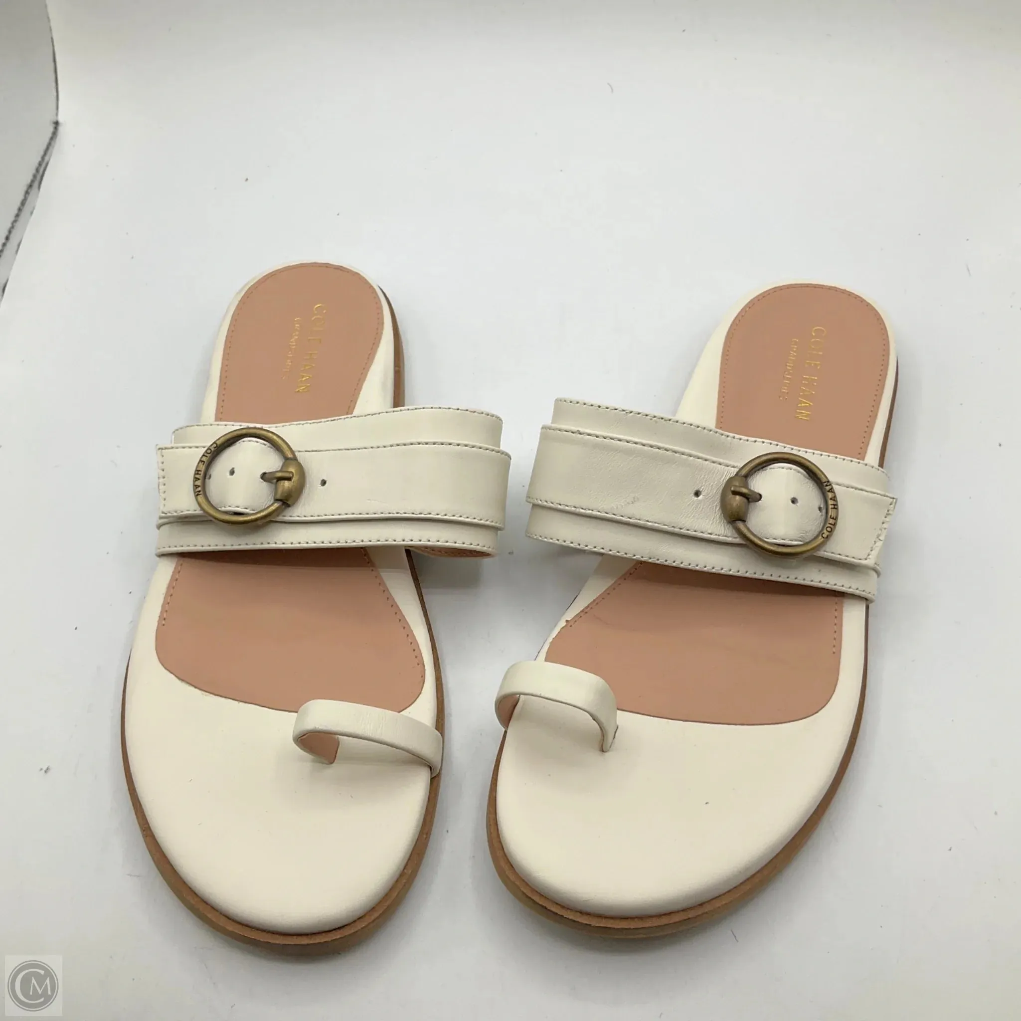 Sandals Flats By Cole-haan In Cream, Size: 7.5