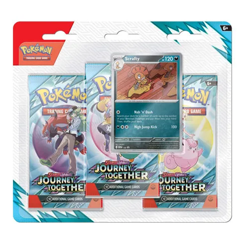 Scarlet & Violet Journey Together Three Booster Blisters (Pair) POKEMON TCG