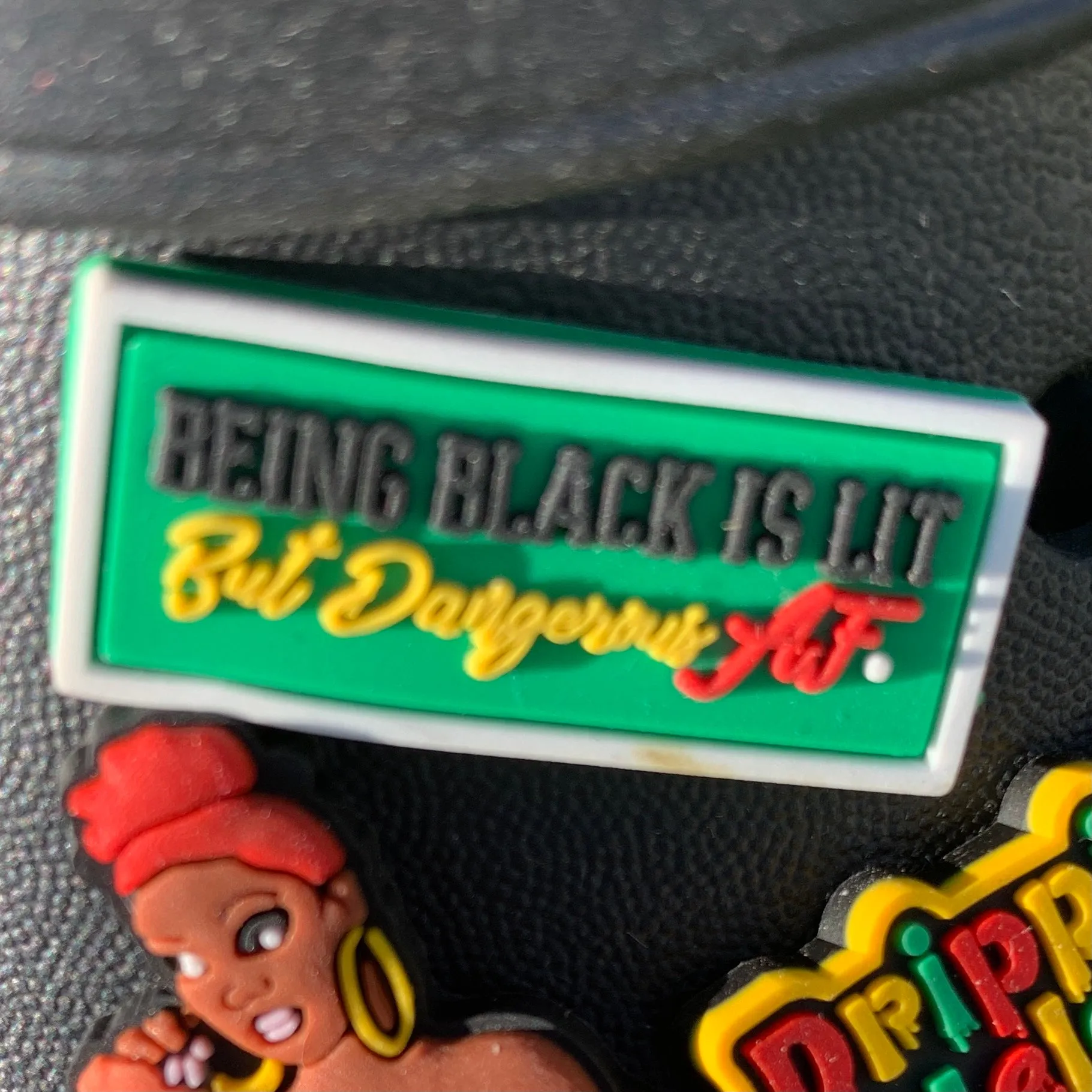 SHOE CHARMS - BEING BLACK IS LIT