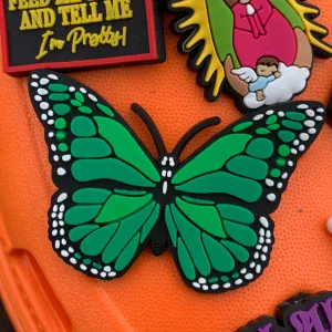 SHOE CHARMS - GREEN BUTTERFLY