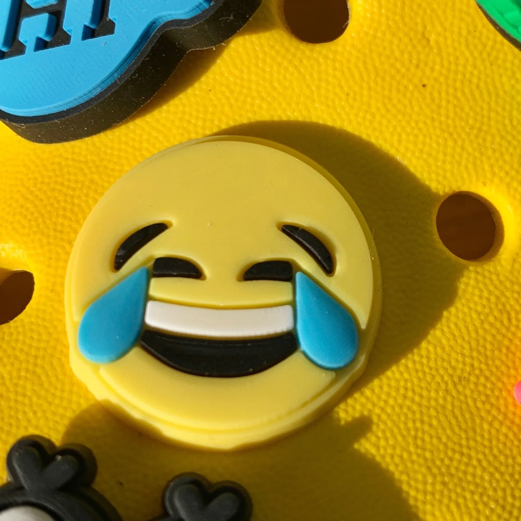 SHOE CHARMS - LAUGHING EMOJI