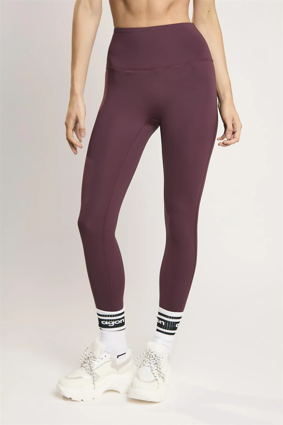 Signature Burgundy Seamless-Full-Length Leggings