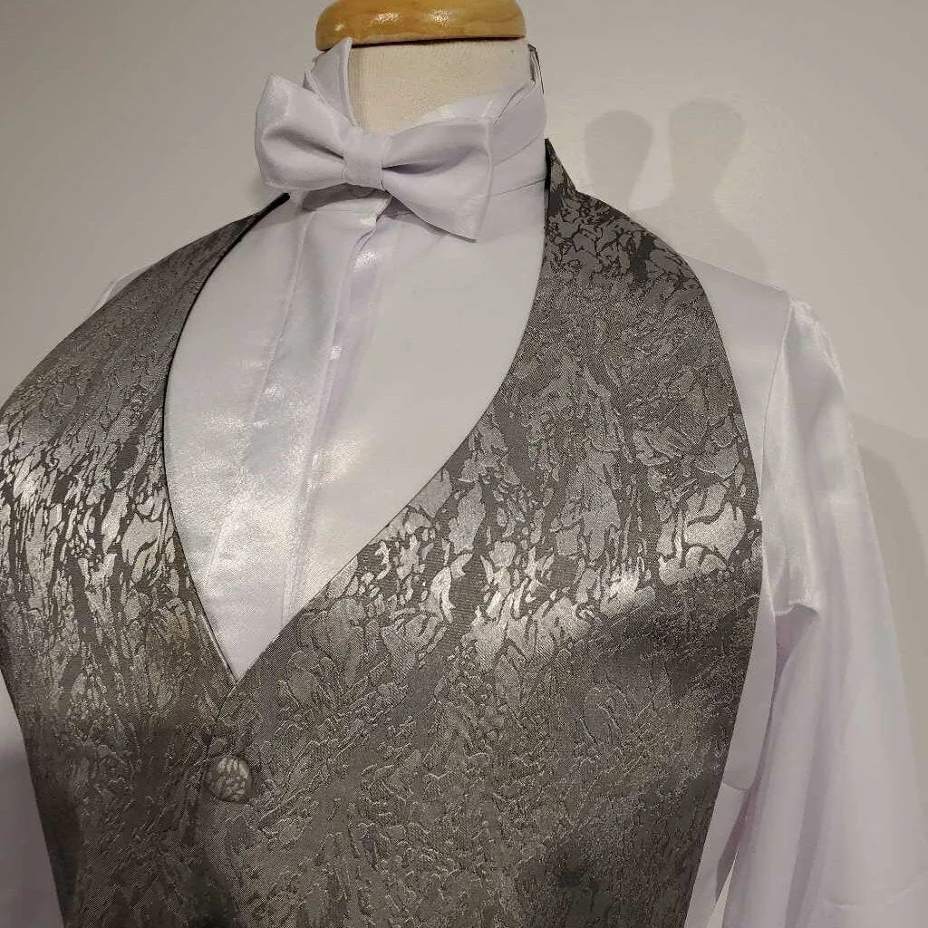 Silver Cumberbund Vest