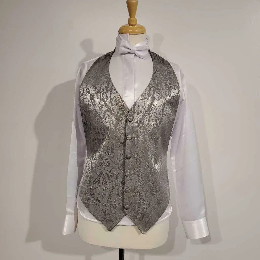Silver Cumberbund Vest