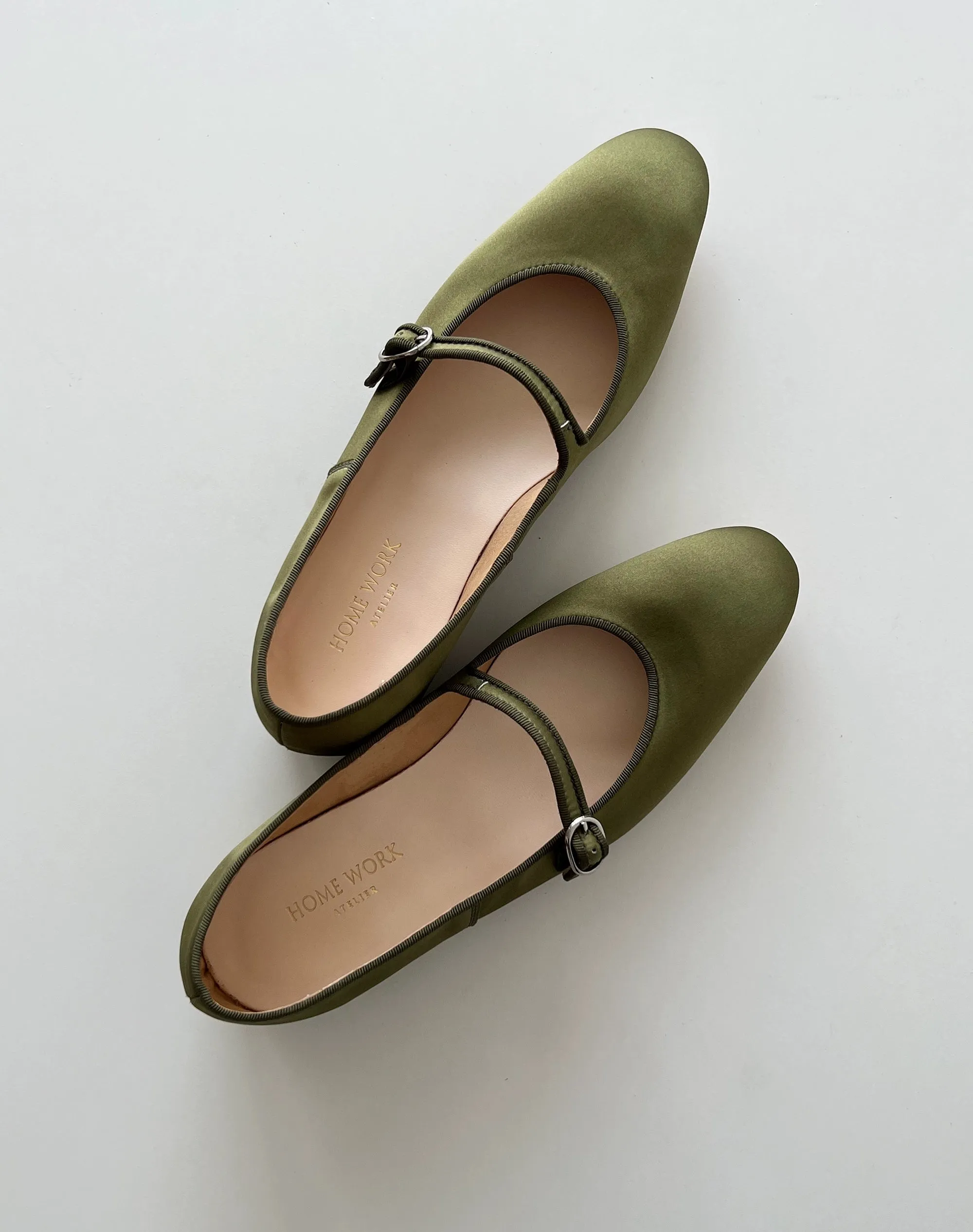 Silver Mary Jane Flats