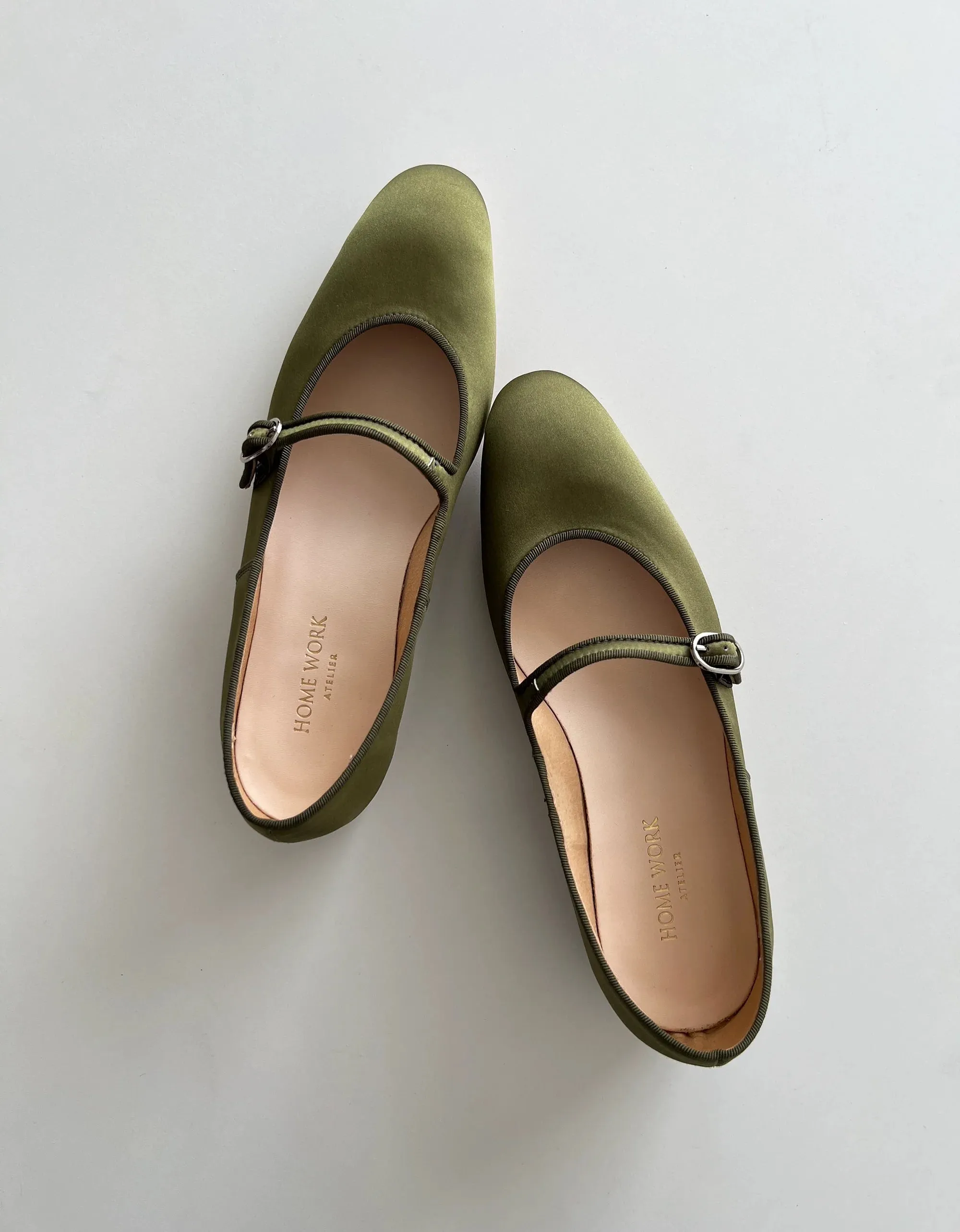 Silver Mary Jane Flats