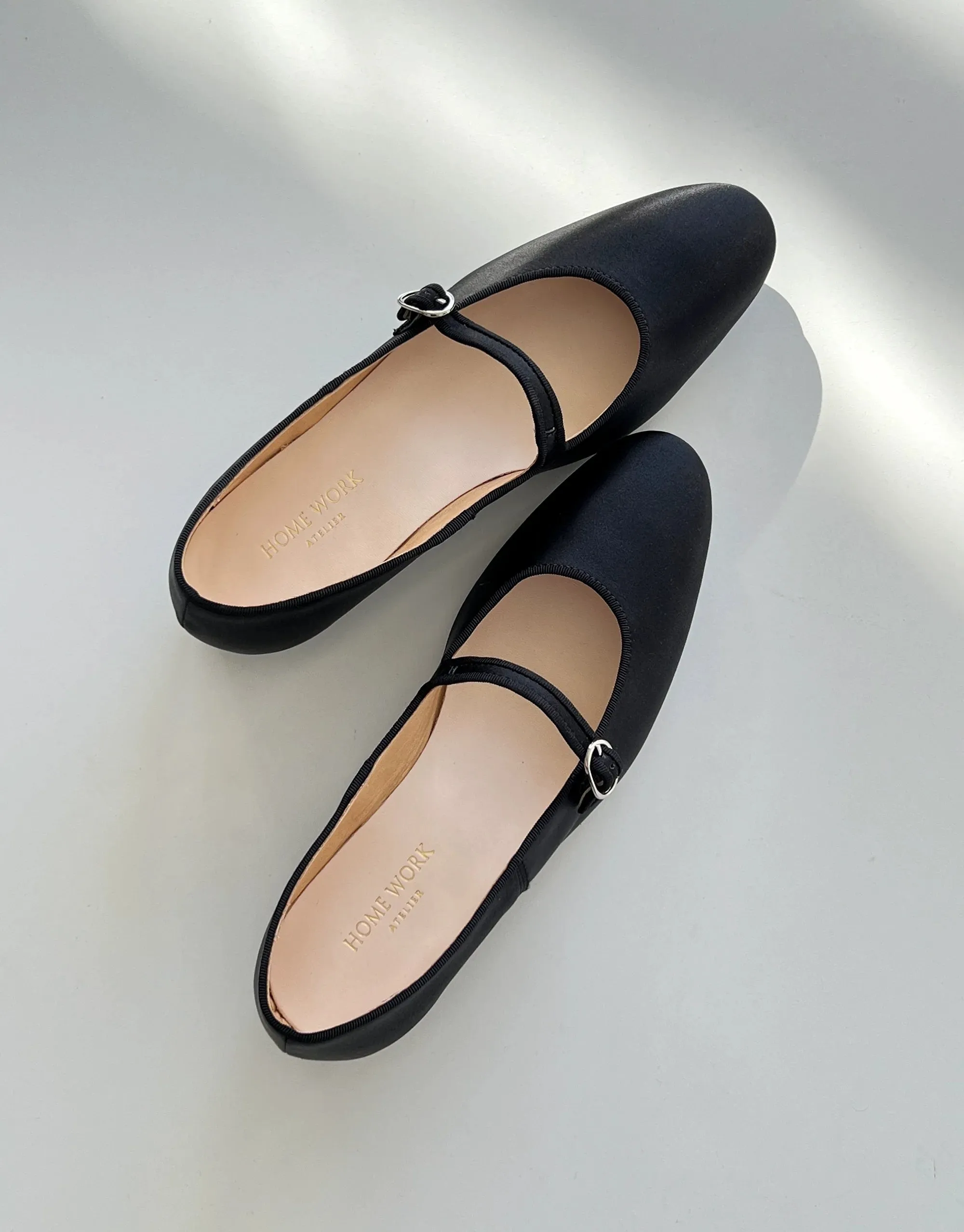 Silver Mary Jane Flats