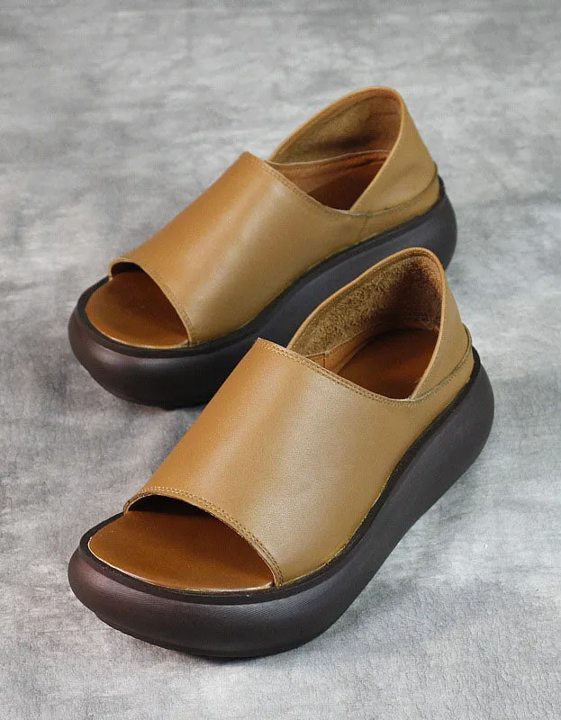Soft Sole Summer Open-Toe Wedge Sandals