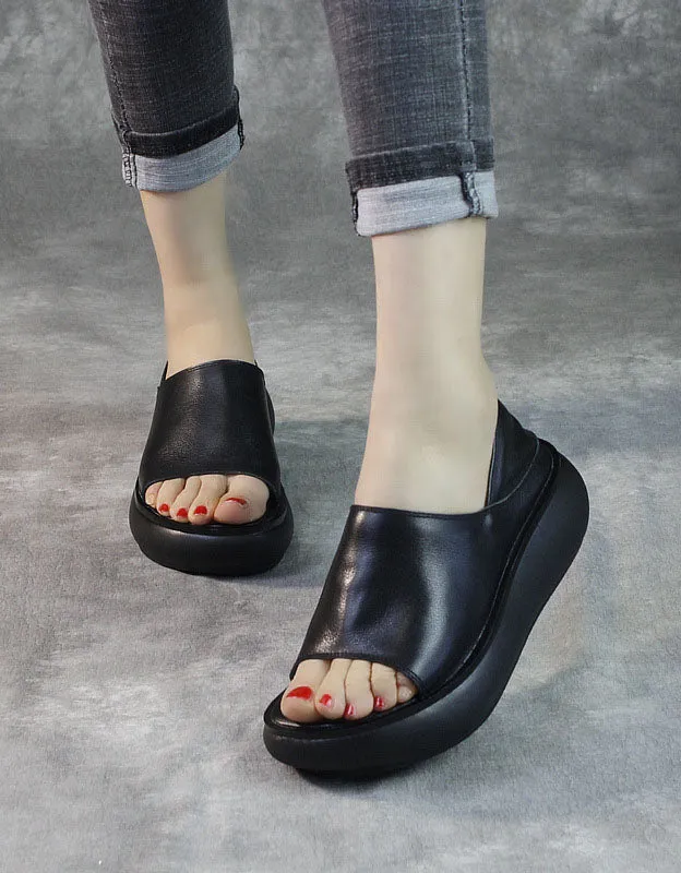 Soft Sole Summer Open-Toe Wedge Sandals