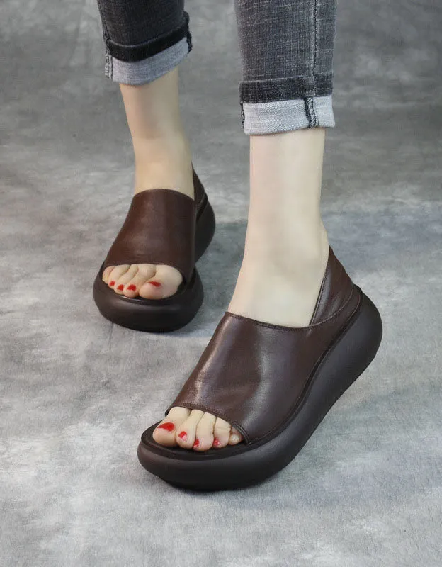 Soft Sole Summer Open-Toe Wedge Sandals