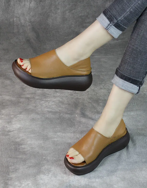 Soft Sole Summer Open-Toe Wedge Sandals