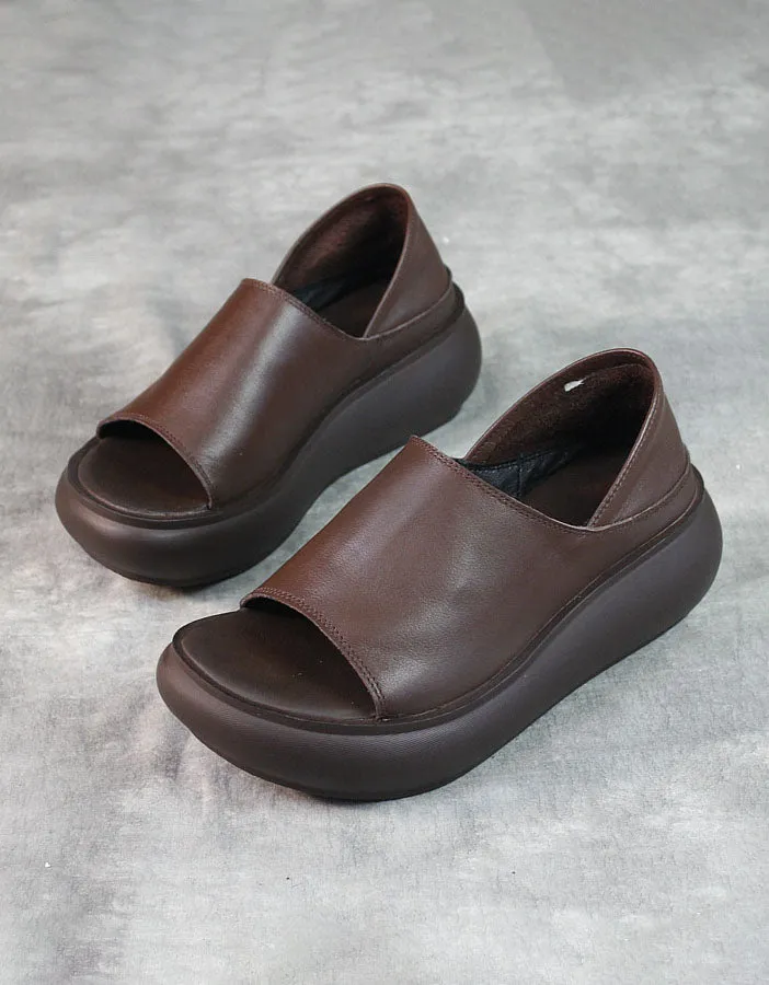 Soft Sole Summer Open-Toe Wedge Sandals