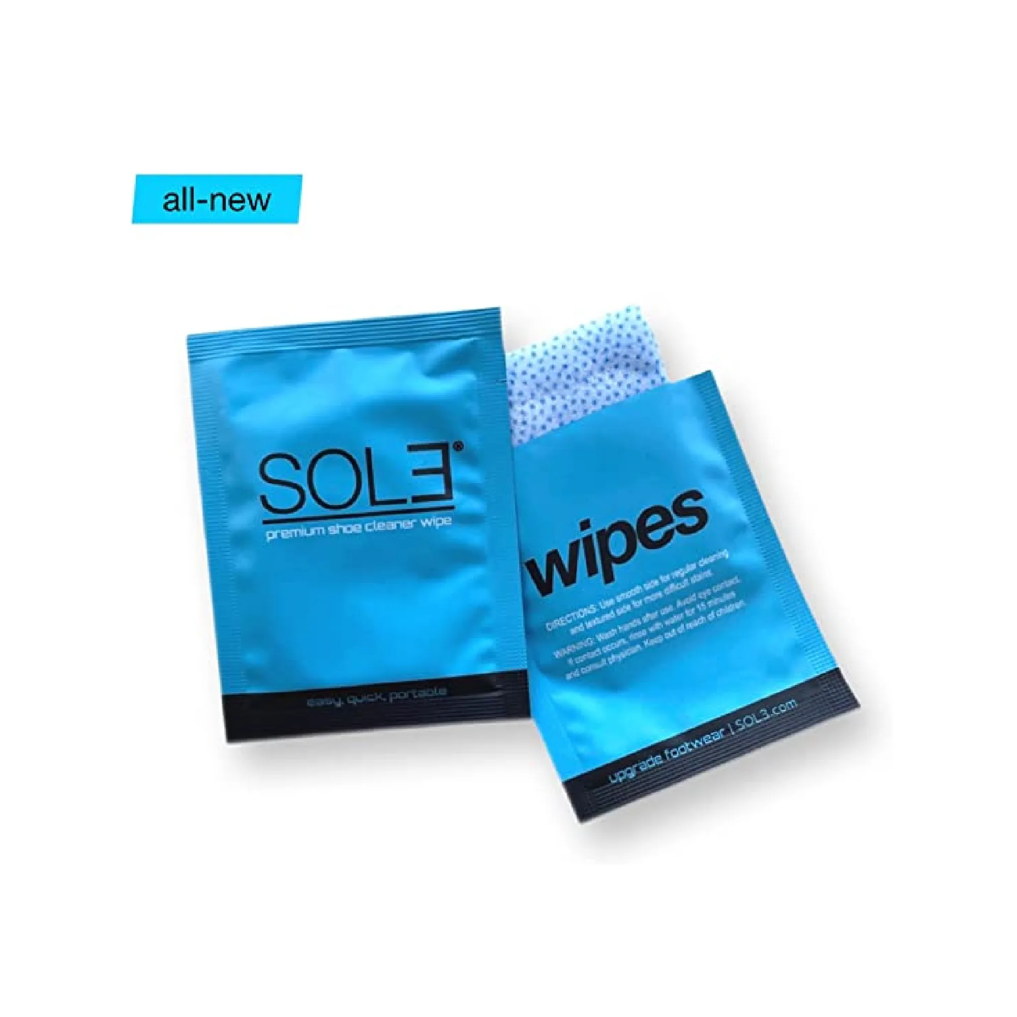 SOL3 Shoe Cleaner Quick Sneaker Wipes Pack of 12