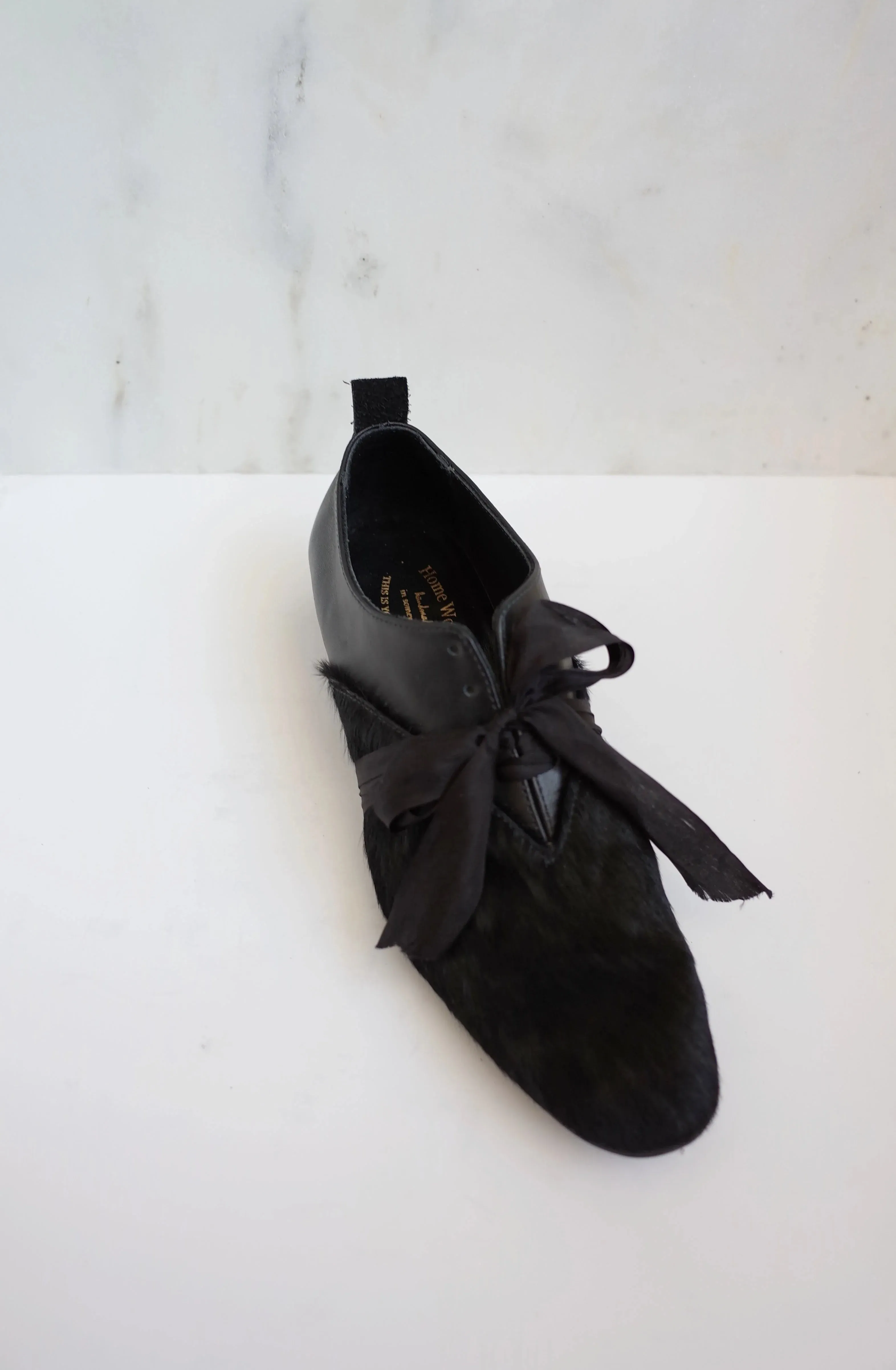 Square Heel Lace-up Leather Shoes
