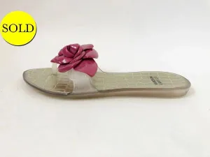 Stuart Weitzman Floral Jelly Flip-Flop Size 6