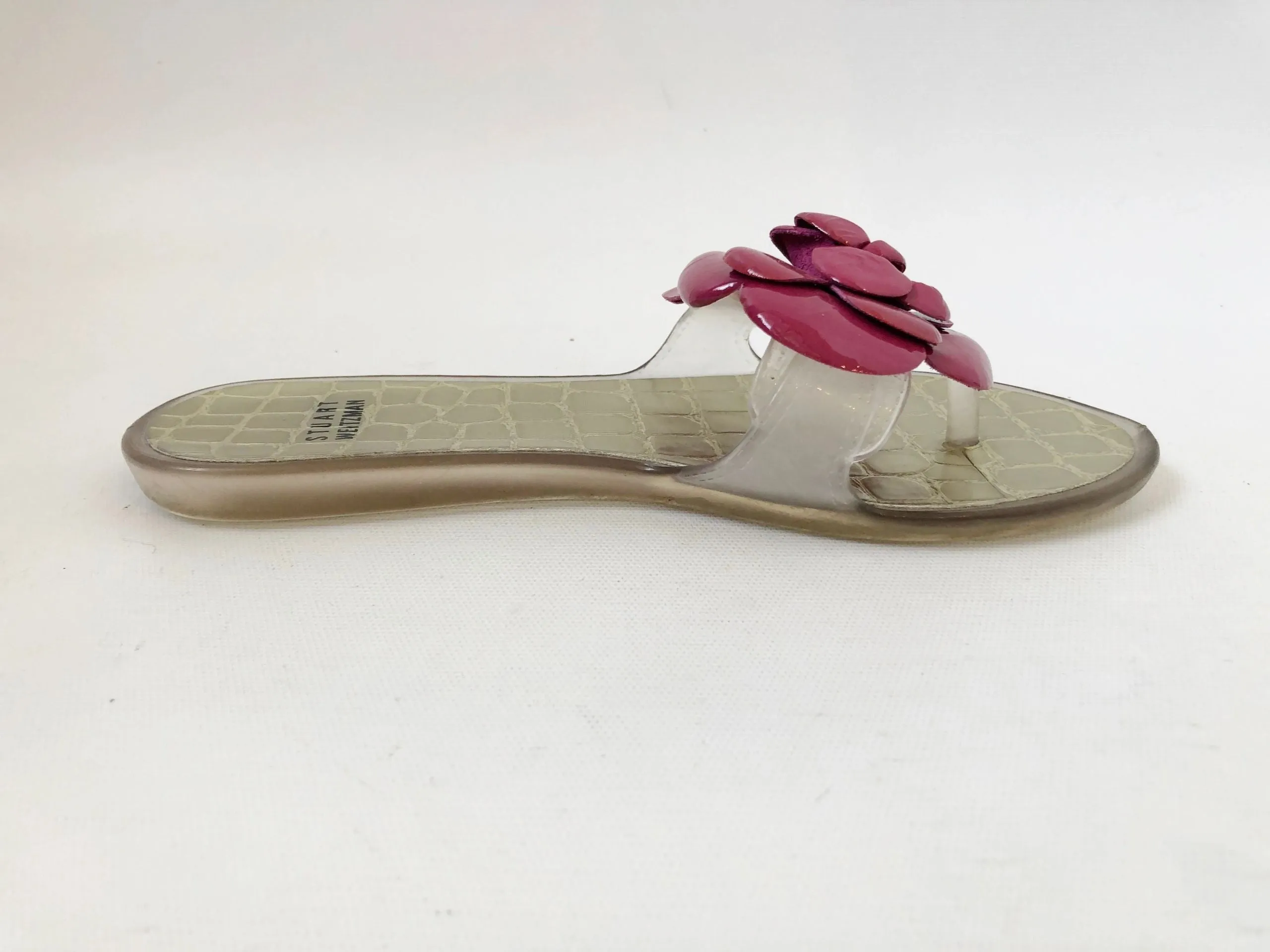 Stuart Weitzman Floral Jelly Flip-Flop Size 6