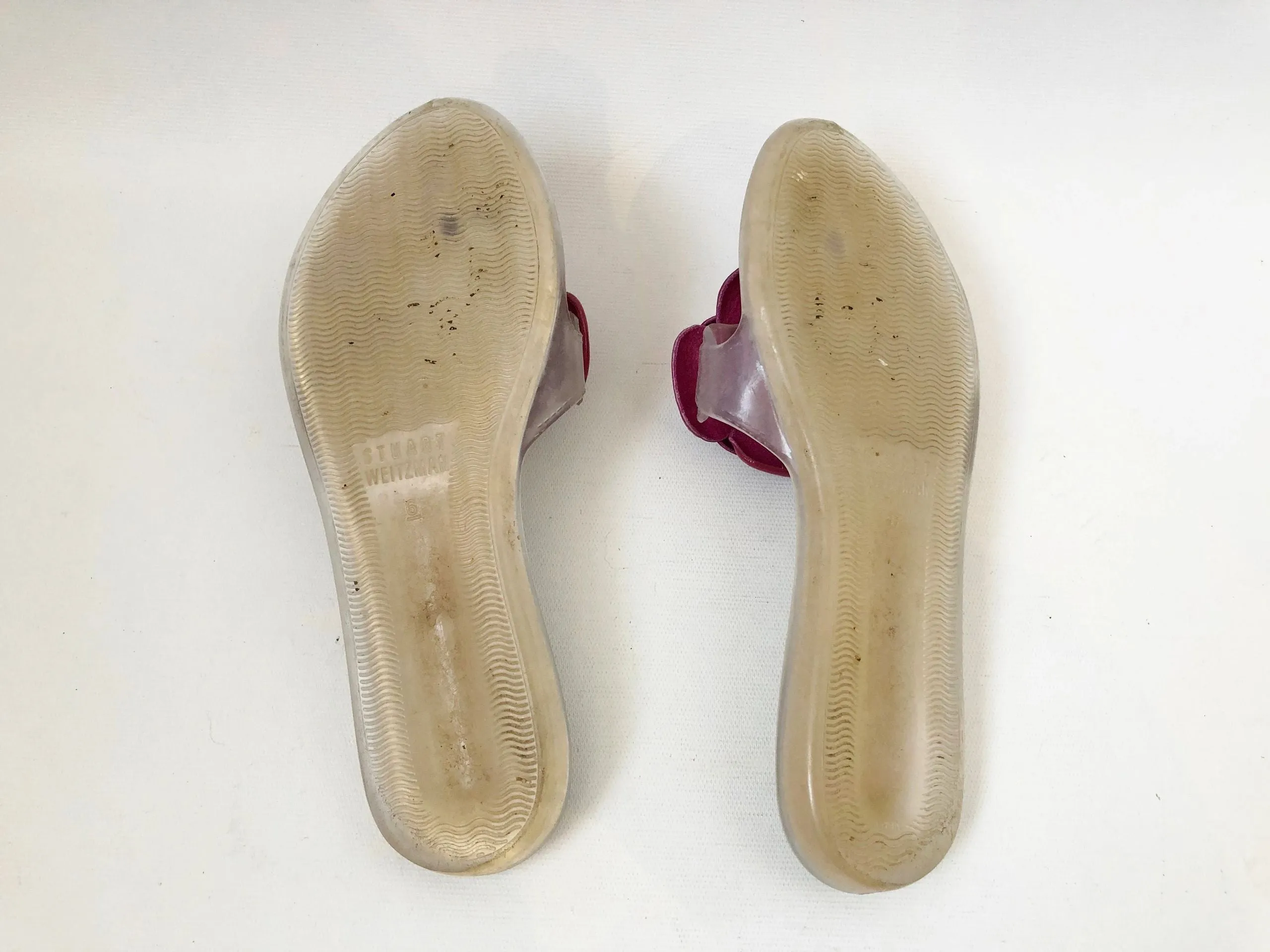 Stuart Weitzman Floral Jelly Flip-Flop Size 6