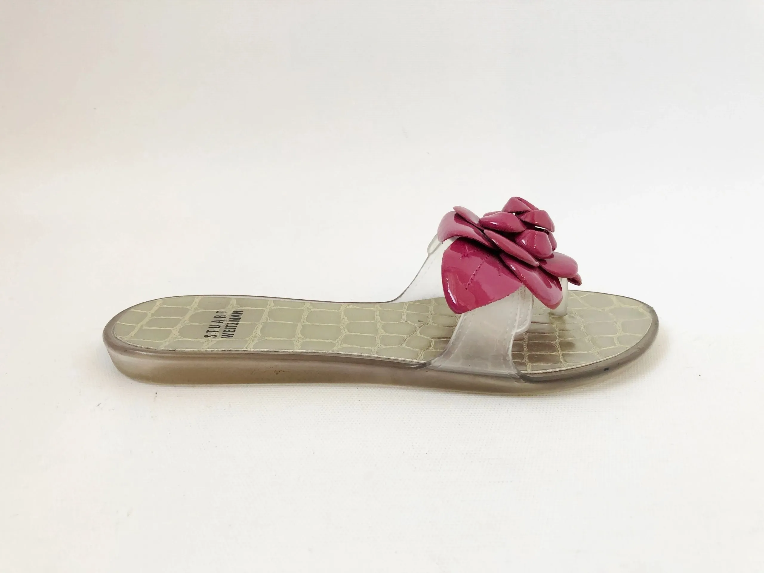Stuart Weitzman Floral Jelly Flip-Flop Size 6