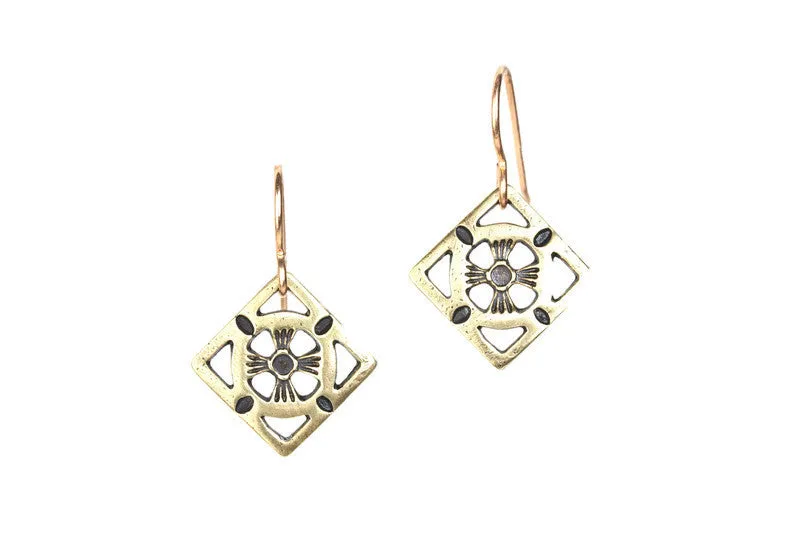 Sunburst Bronze Earrings