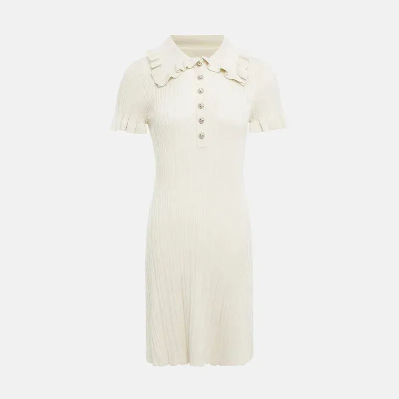 Talenza Knitted Ruffle Mini Dress