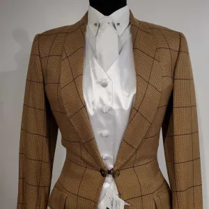 Tan and Chocolate Windowpane Daycoat