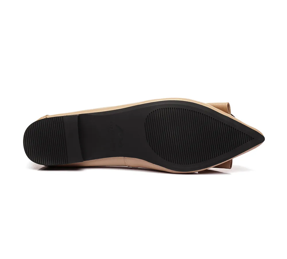 TARRAMARRA® Pointed Toe Ballet Flat with Metal Buckle Décor Women Pari