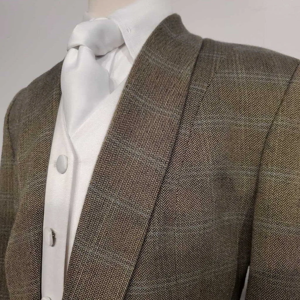 Taupe With Blue Plaid Daycoat