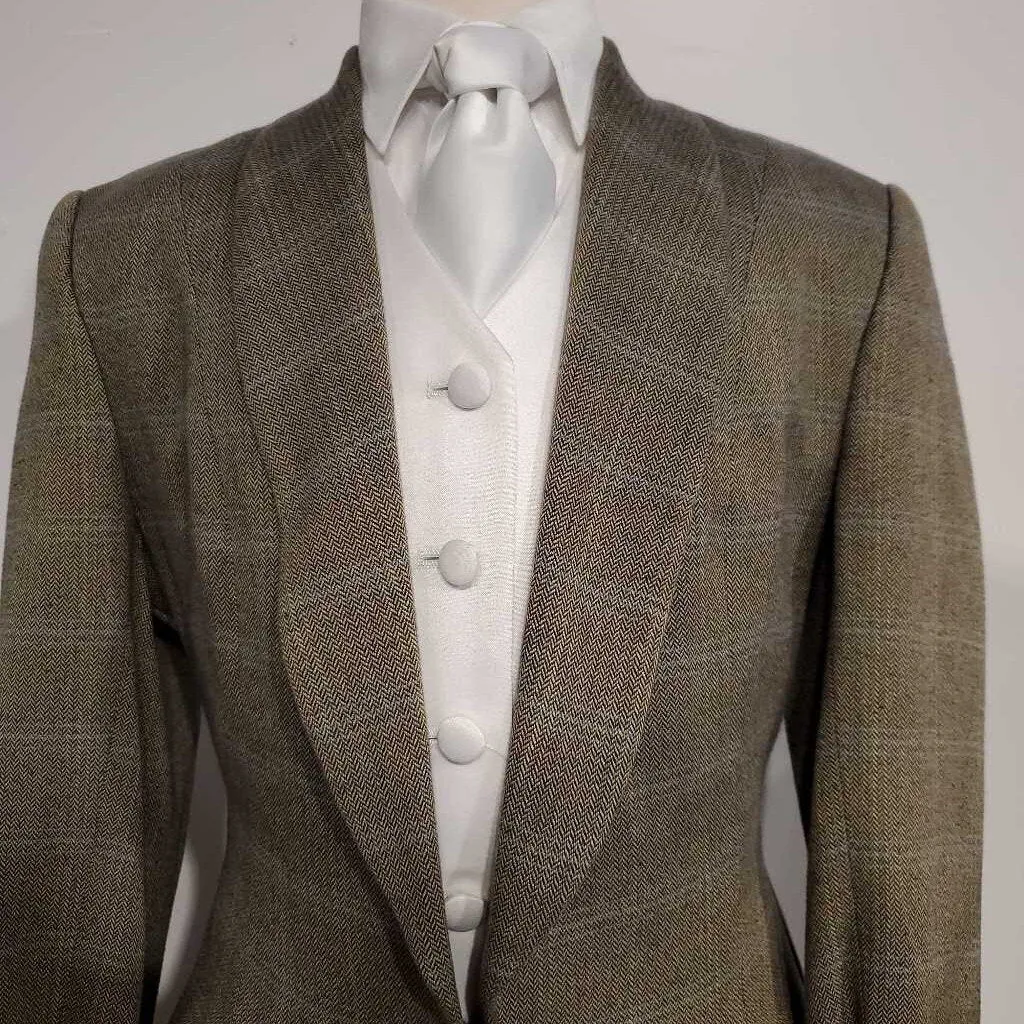 Taupe With Blue Plaid Daycoat